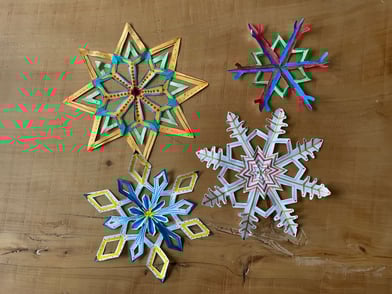 1 - flocons de neige en papier